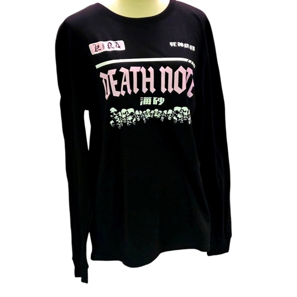 Death Note Amane Black & Pink Long Sleeve Tee Anime/Manga Character Women size M - Picture 1 of 12